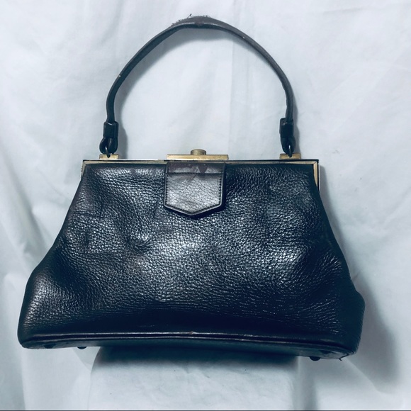 1950’s brown triangle purse - Picture 1 of 8